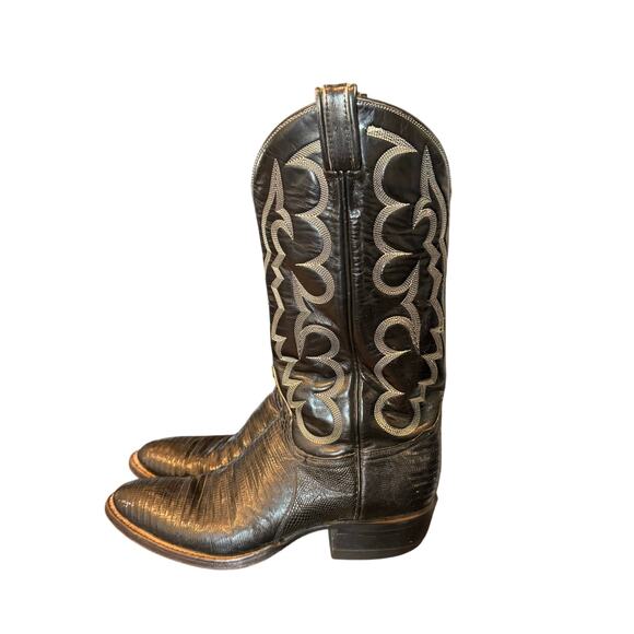 Tony Lama Exotic Genuine Lizard Cowboy Boots Men’s Size 8.5 B - Picture 7 of 13